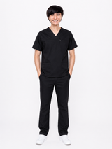 Black Male Performance V-Neck Scrub Set