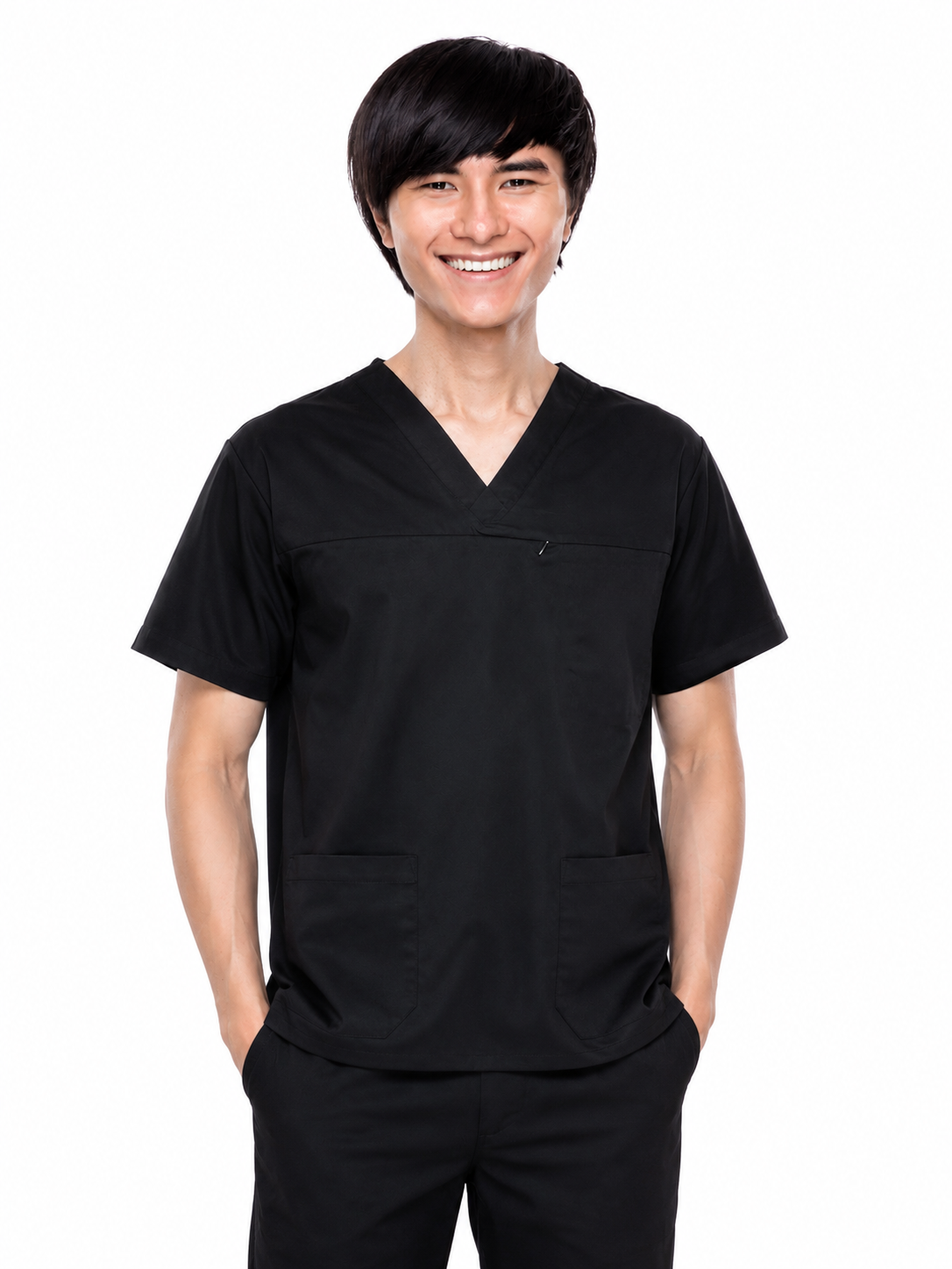 Black Male Performance V-Neck Scrub Set