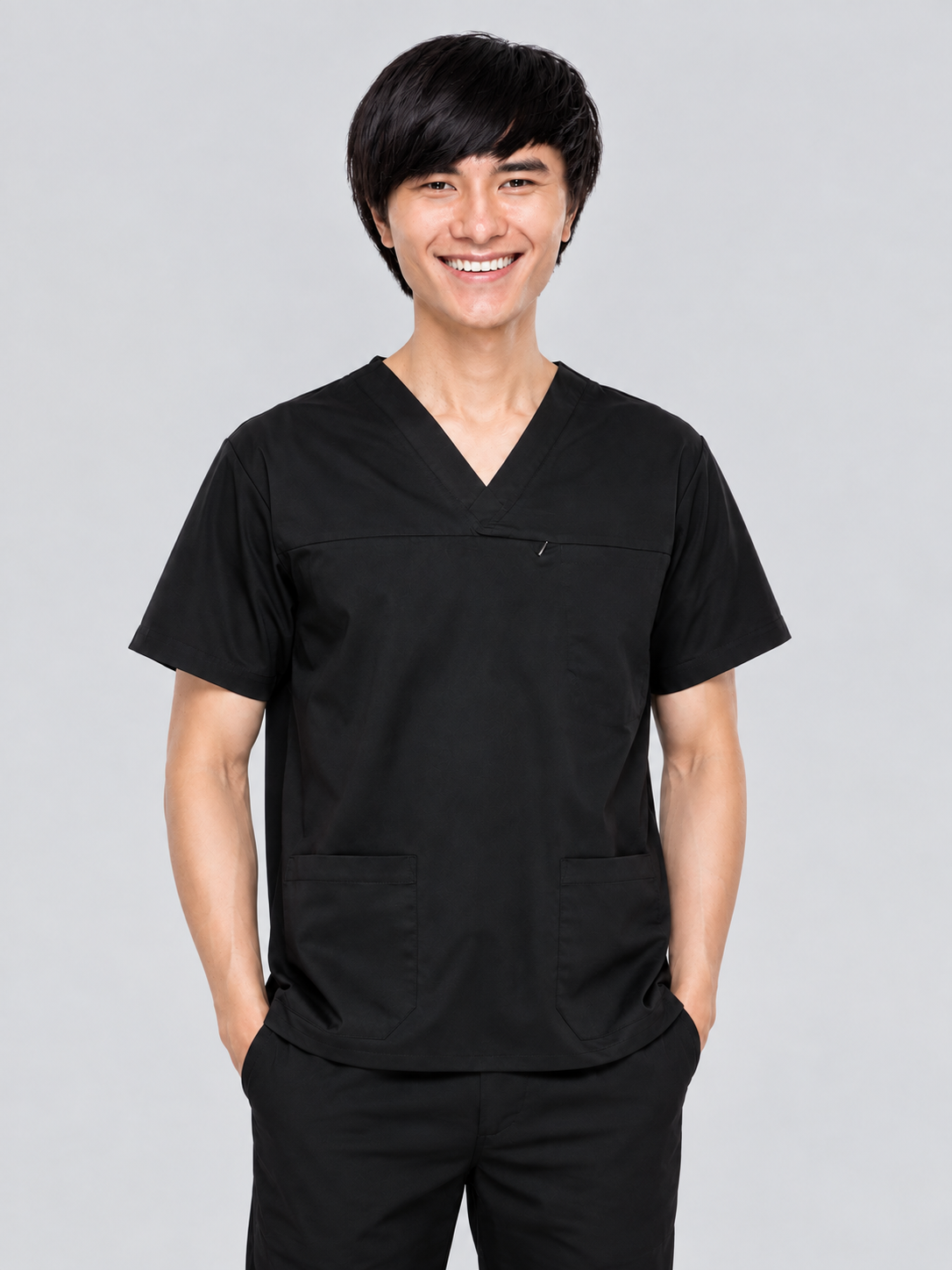 Black Male Performance V-Neck Scrub Set PURL by Sohu
