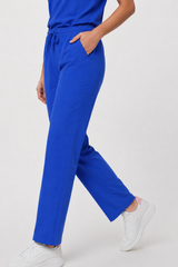Blue Female V-Neck Scrub Set