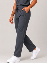 Grey Male Performance V-Neck Scrub Set