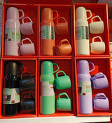 New Shape Vacuum Flask Stainless Steel Bottle With 2 Cups And Gift Box 550 Ml (direct Sip Option)